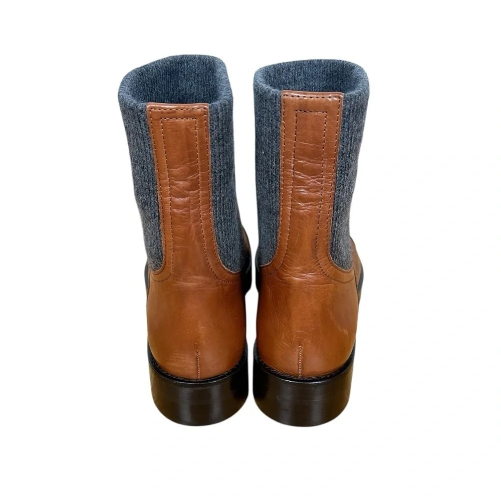 J. Crew Rib Cuff Boots in Italian Leather